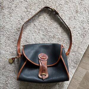 Dooney & Bourke Black and Brown Shoulder Bag